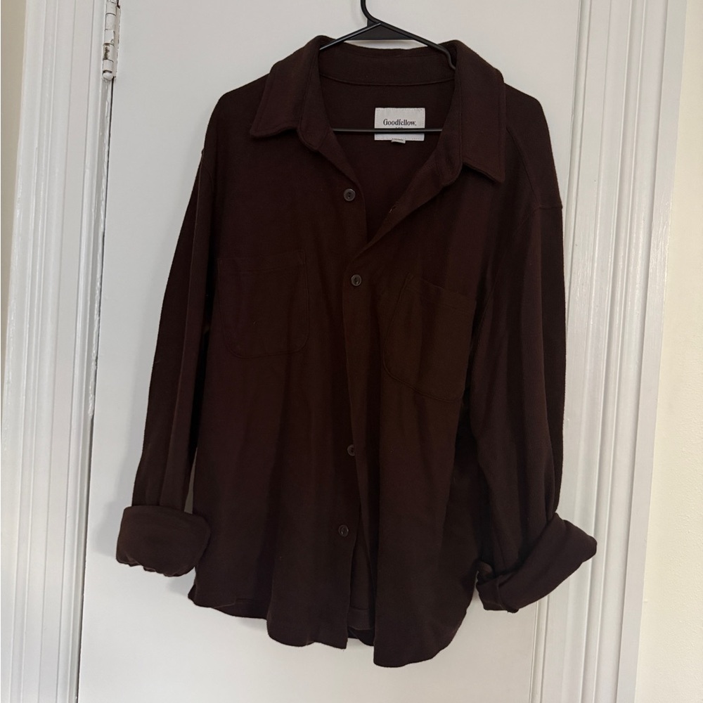 Goodfellow Brown Button Down - image 1